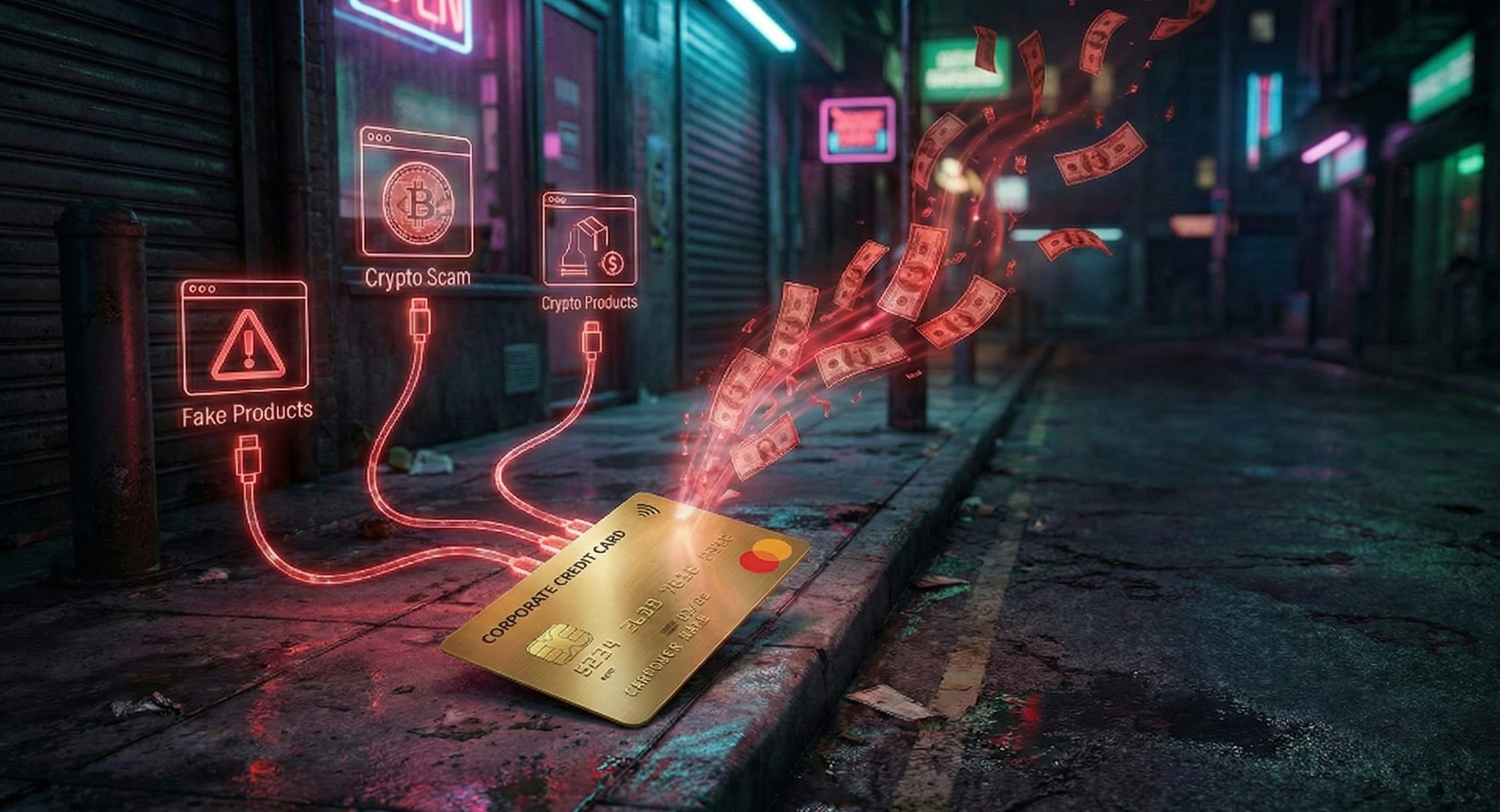 You’ve left your corporate credit card on the sidewalk.